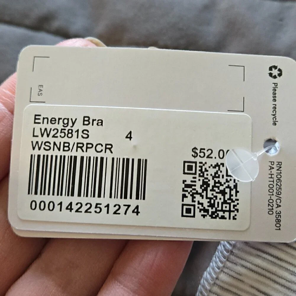 NWT Lululemon Energy Bra *Medium Support, B–D Cups - 4 Wee Are From Space Nimbus